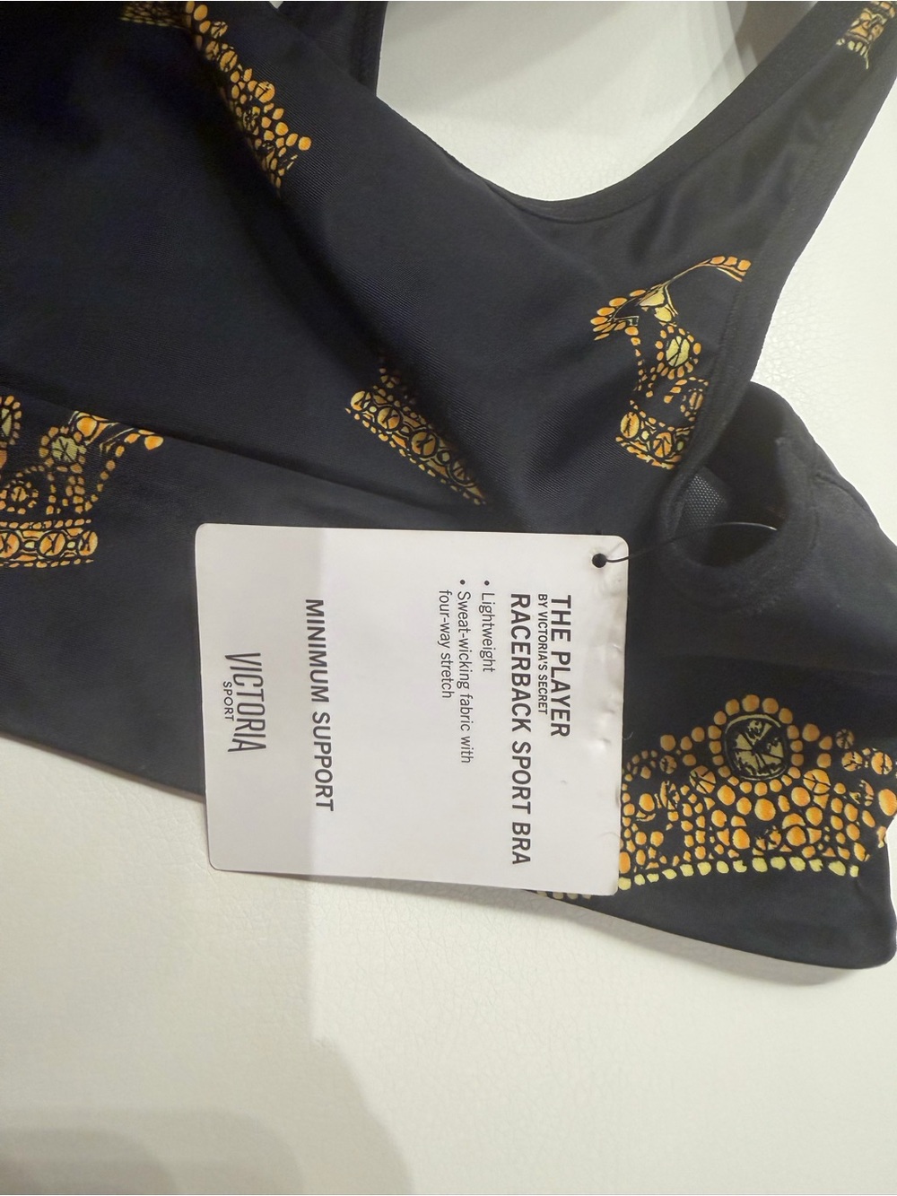 Victoria's Secret Sport Black Sports Bra with Gold Accent - Picture 4 of 5